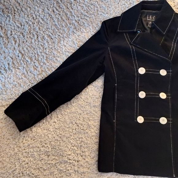 Black Pea Coat, International Concepts, Medium - Picture 8 of 9